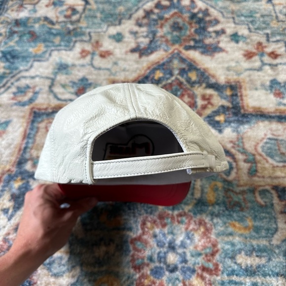 Vintage 80s Marine Construction Leather Baseball Cap - Picture 7 of 8